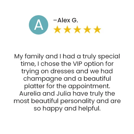 Customer review by Alex G. with a 5-star rating. The review reads: 