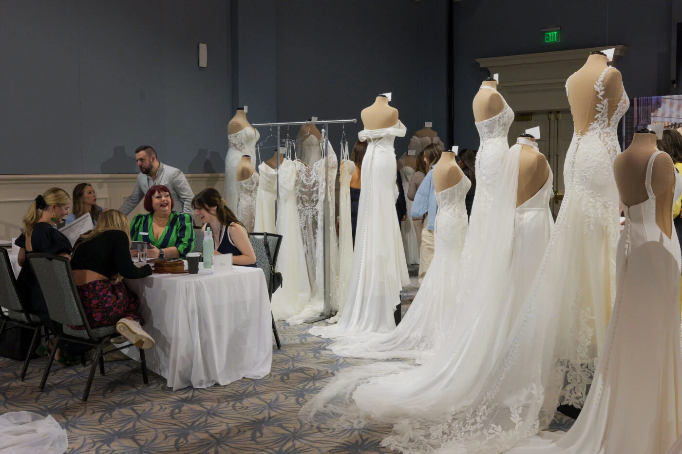 mannequins presented at bridal fair 