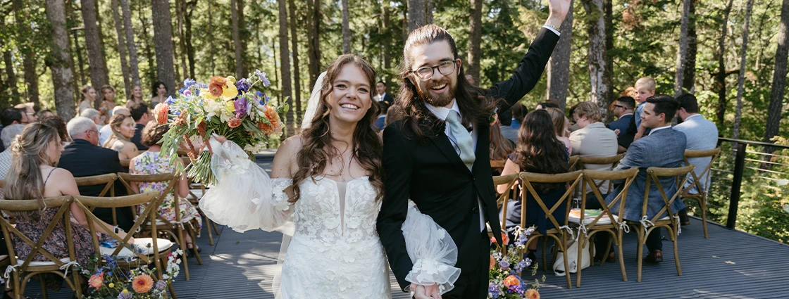 True bride Kate posing with her husband
