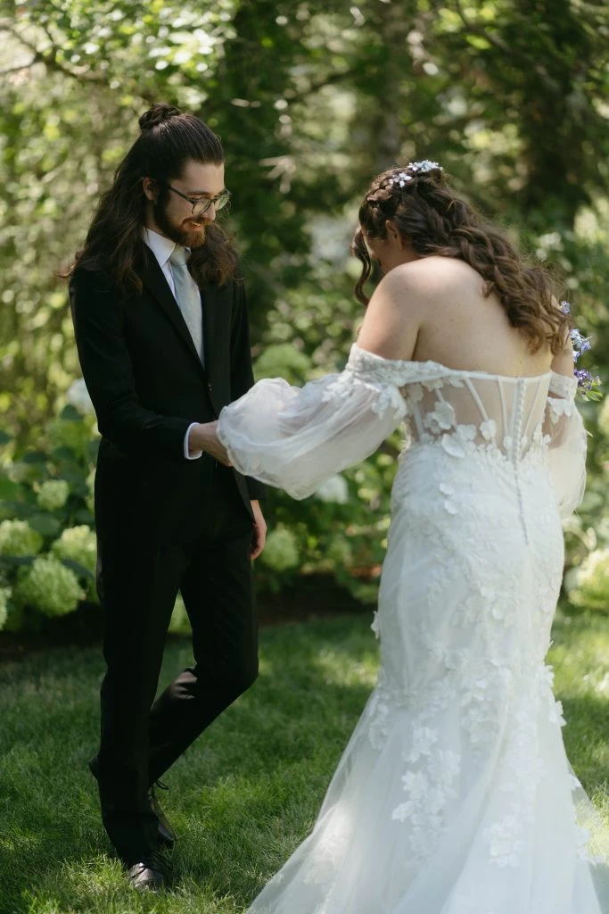 True bride Kate's first look with her husband