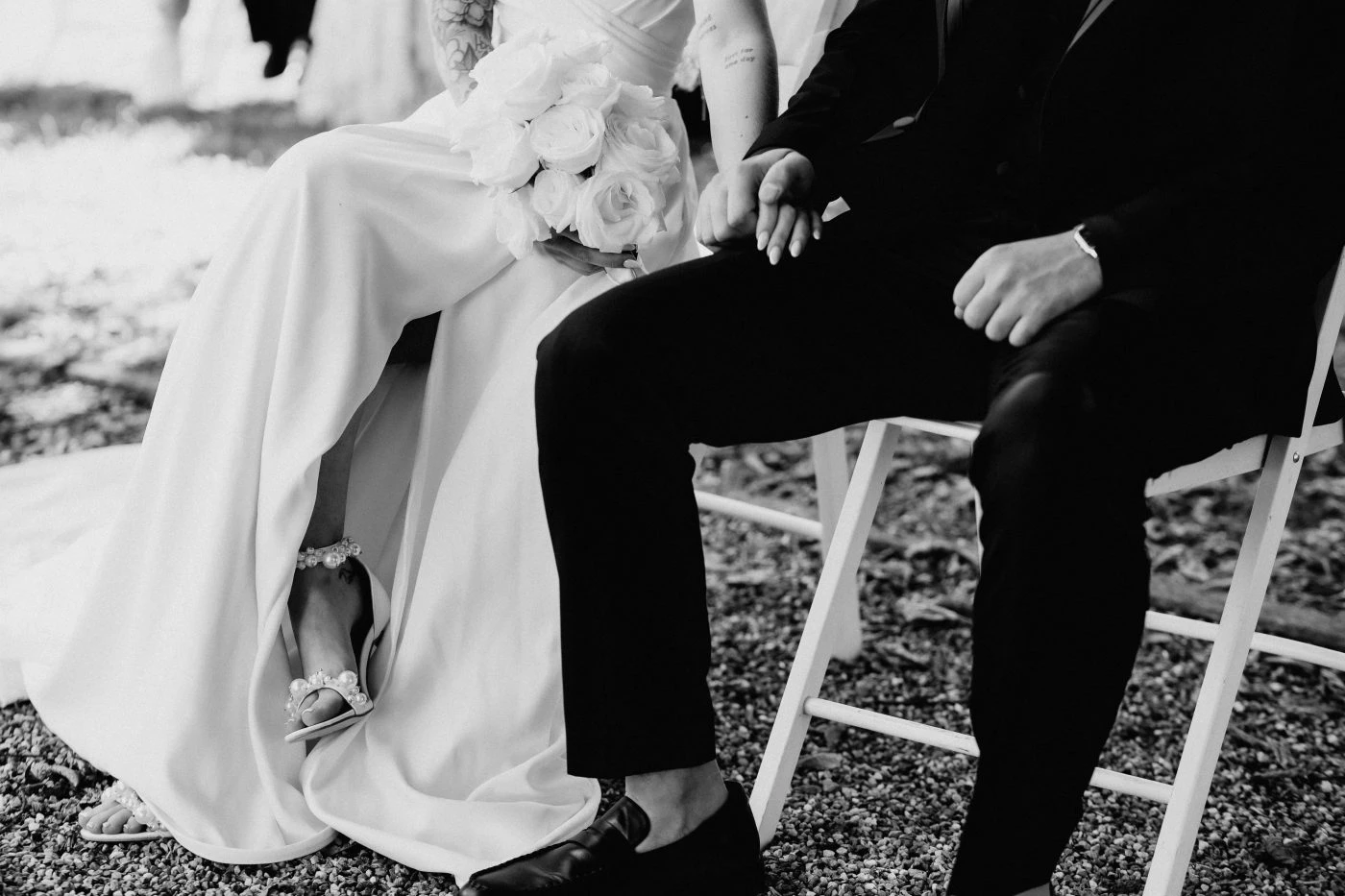 True Bride Katharina posing with her husband