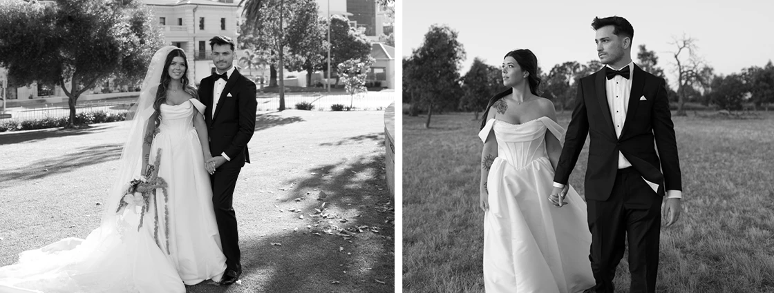 True bride Chloe with her husband