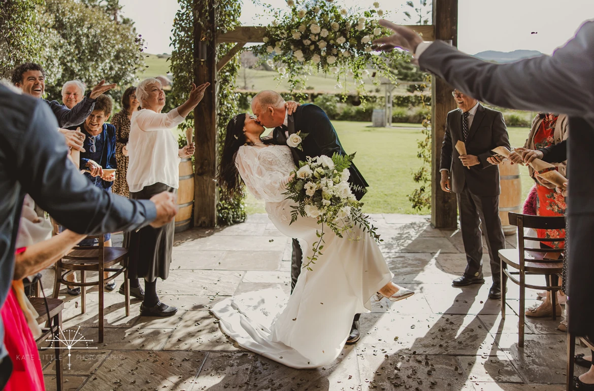 True bride Tanya embracing her husband