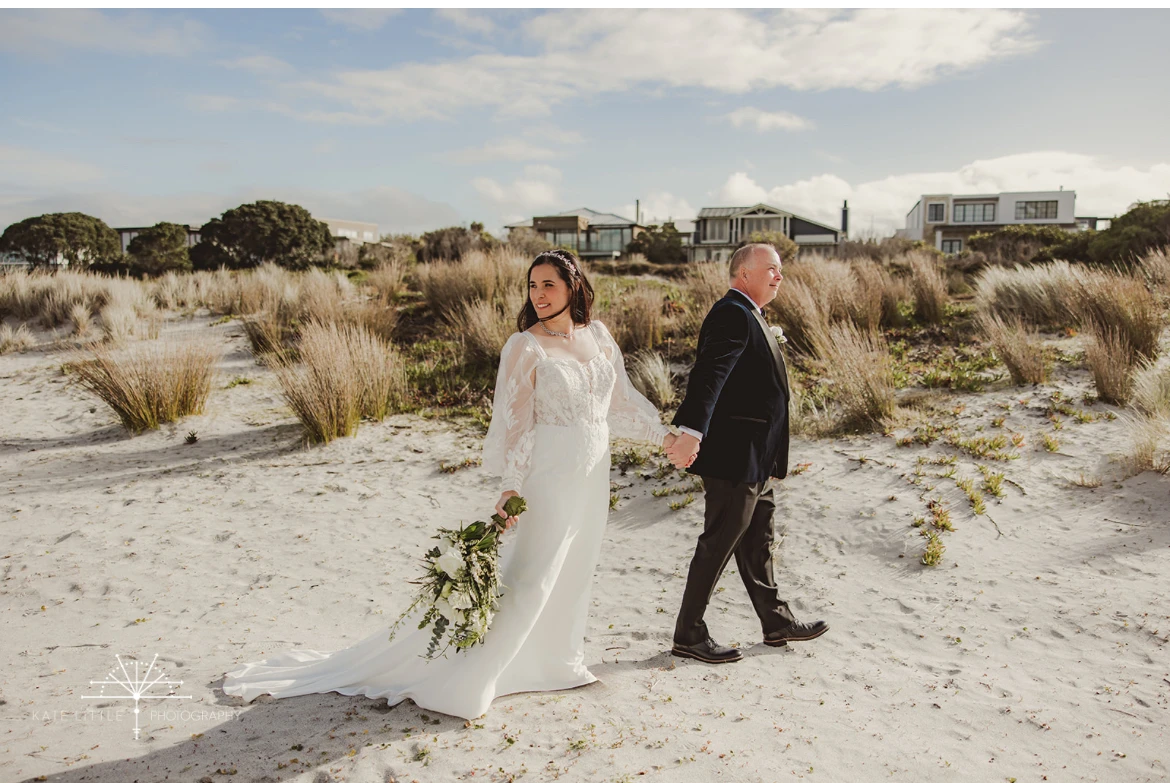 True bride Tanya posing with her husband