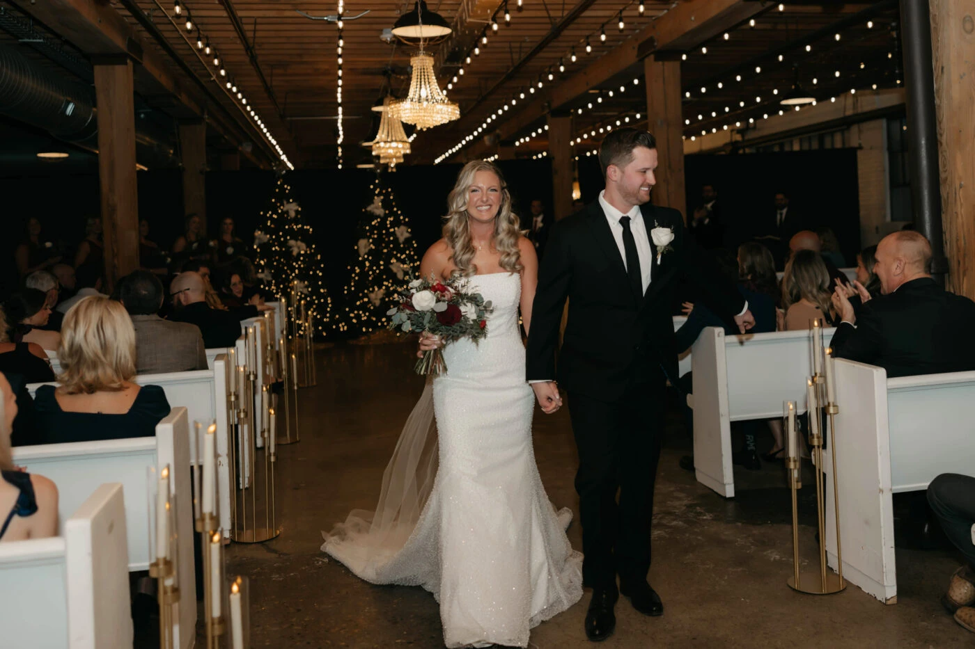 True bride Taylor posing with her husband