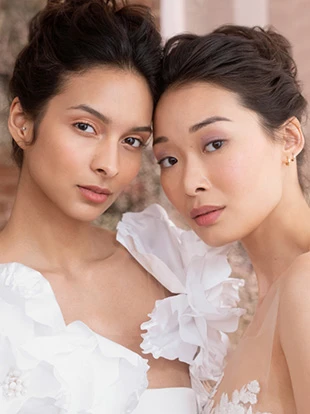 Makeup models posing together