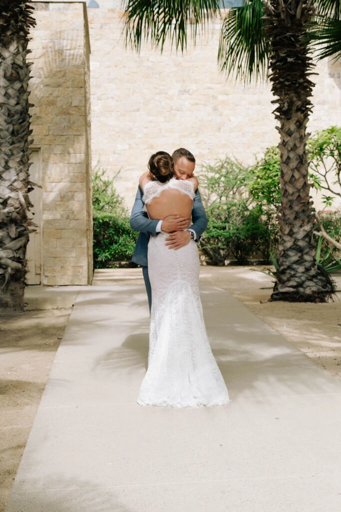 True Bride Nathalia and Patrick during their first look