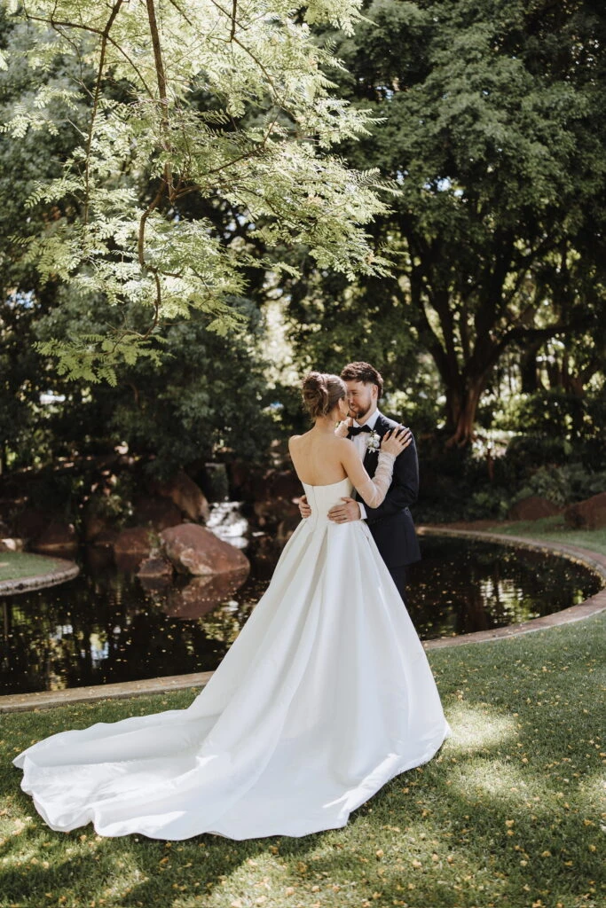 True Bride Tenille and Nick looking at each other