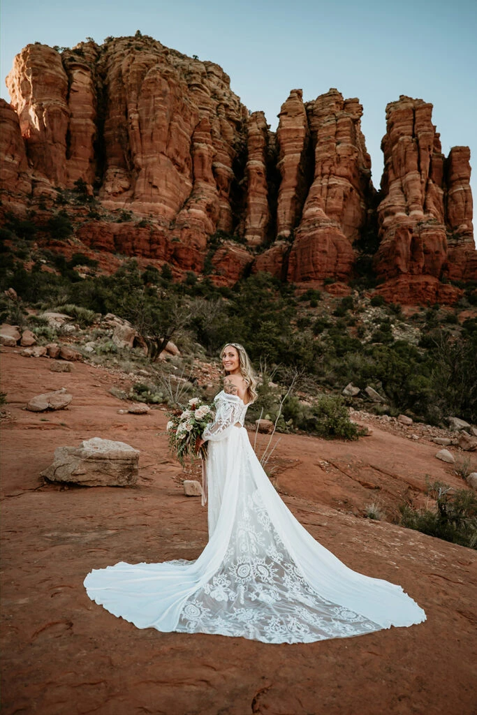 True Bride Ilona in her wedding gown