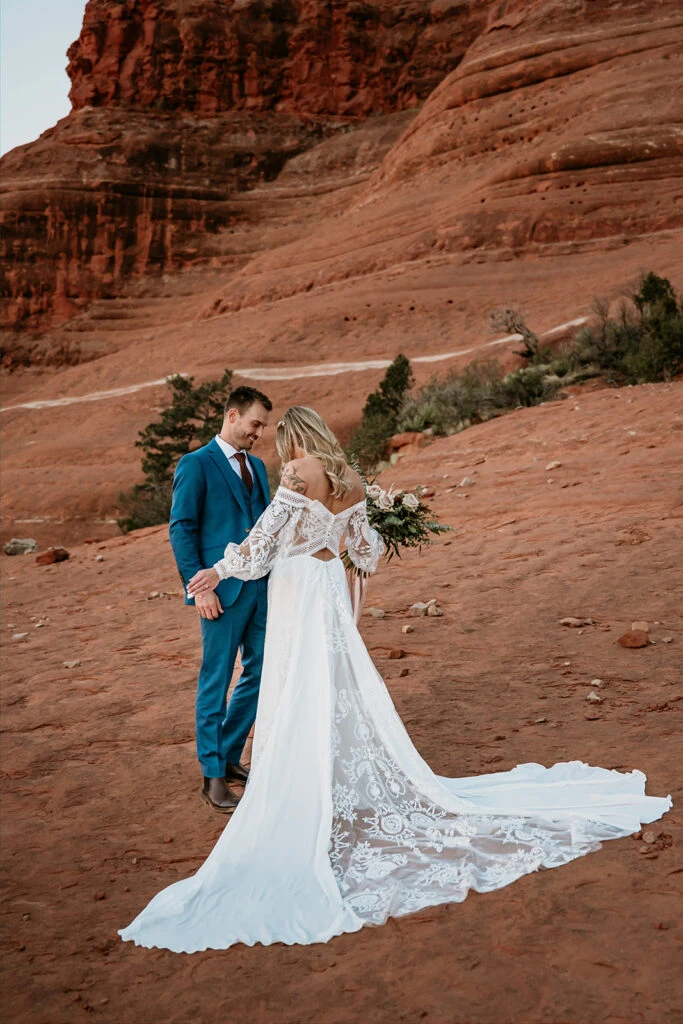 True Bride Ilona and Andrew during their first look