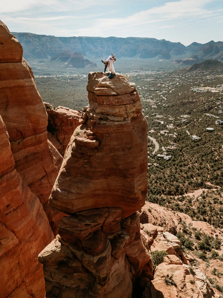 True Bride Ilona & Andrew at the top of Sedona