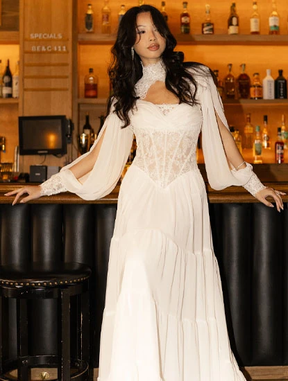 boho wedding dress by all who wander