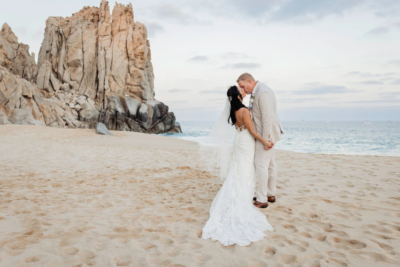 True Bride April and Aaron at the beach