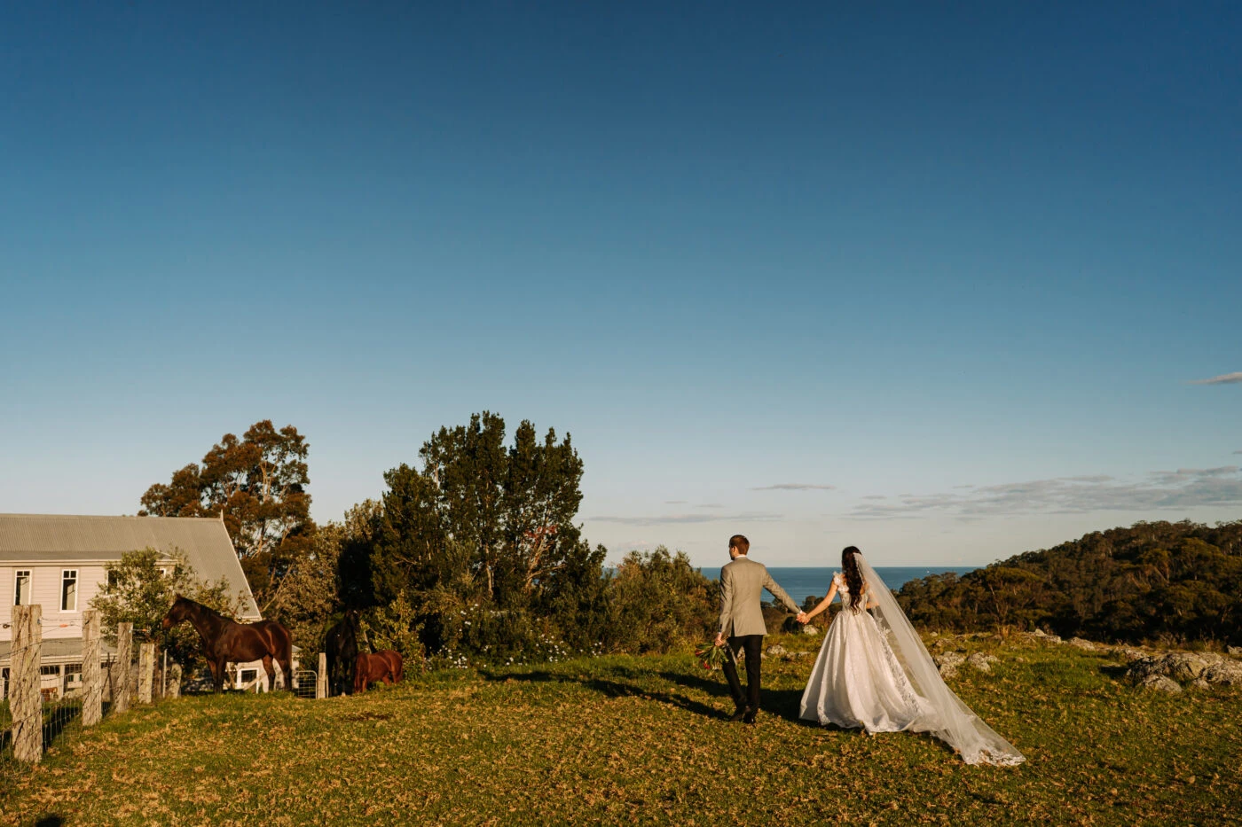 true bride Jess posing with her husband