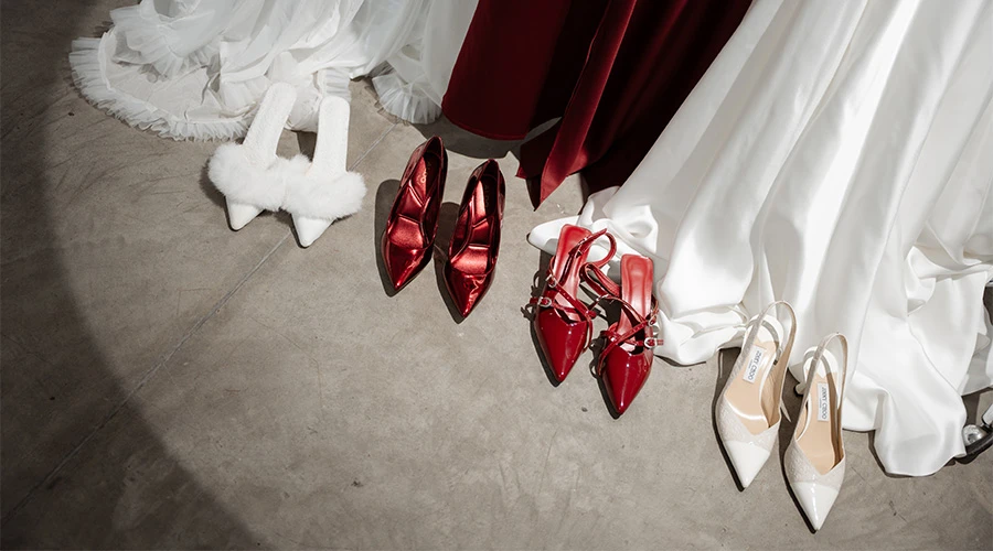 Bride and bridesmaids shoes