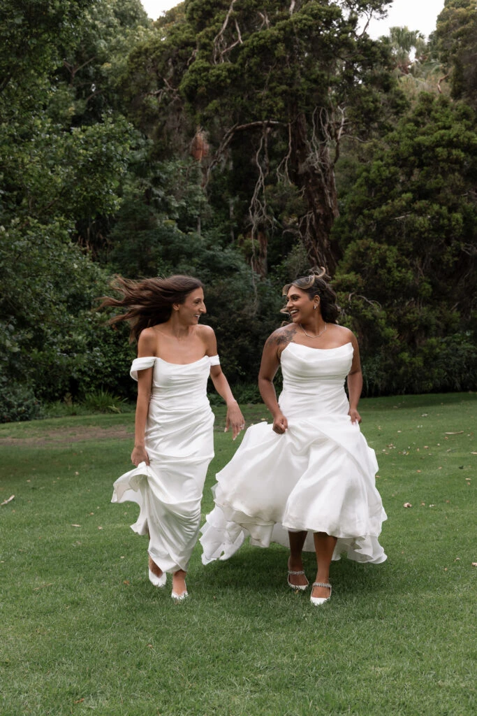 True bride Ezara celebrating with her wife