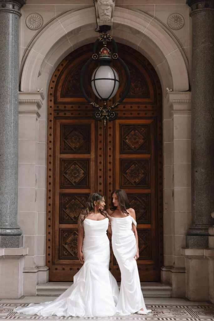 True bride Ezara posing with her wife
