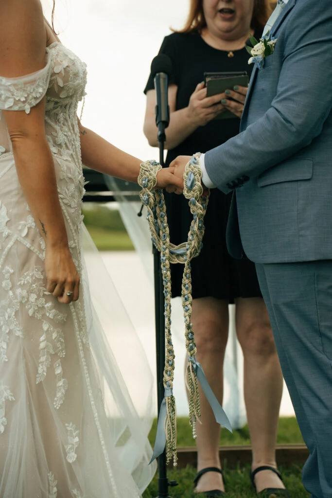 True bride Ashley with her husband at the altar