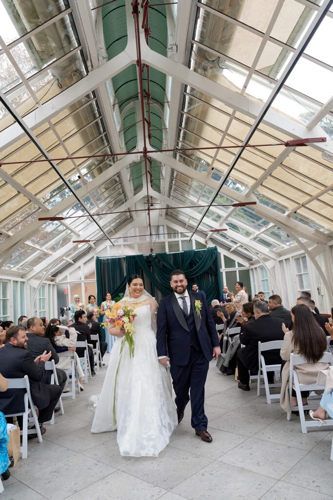 True bride Seyman celebrating with her husband