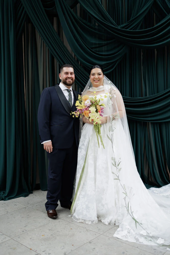 True bride Seyma posing with her husband