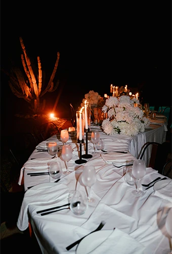 Wedding reception table